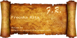 Frecska Rita névjegykártya